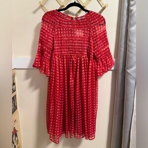 ASOS Gingham Sheer Dress With Removeable Slip